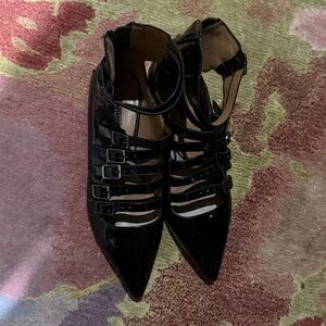 Topshop Black Strappy Heels